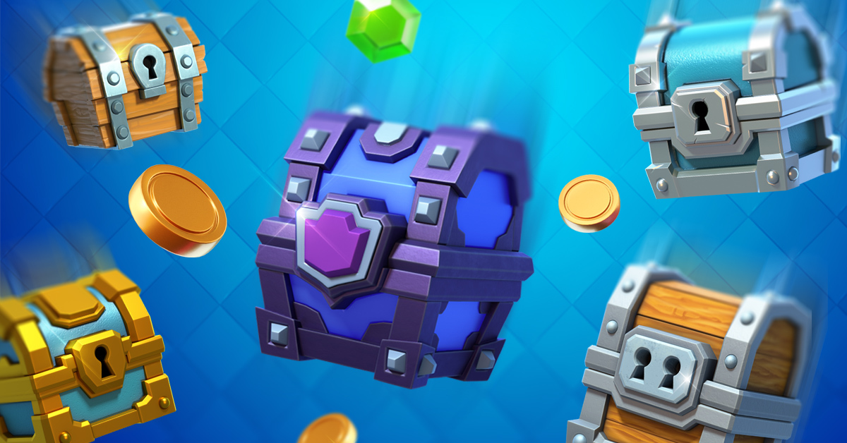 Keep unlocking chests by playing Clash Royale for a long time. 
