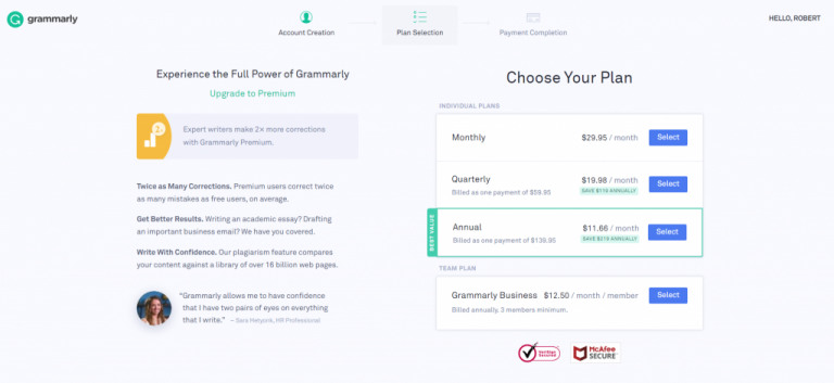 grammarly for mac trial