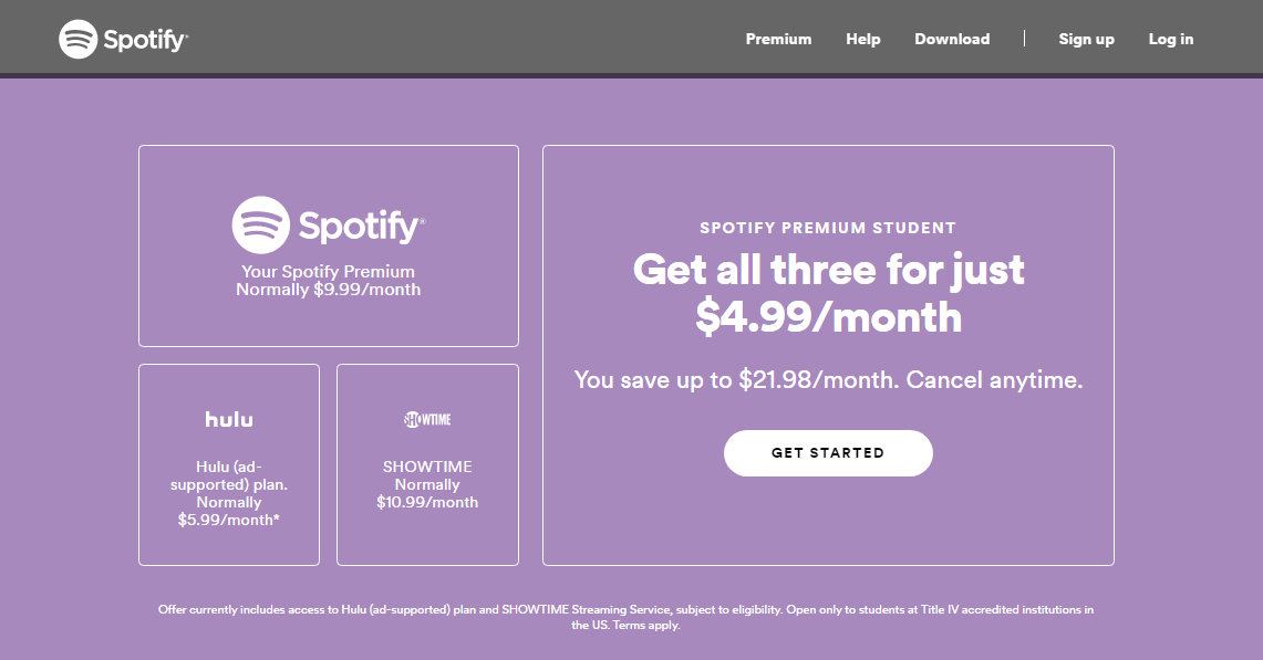 spotify premium with hulu